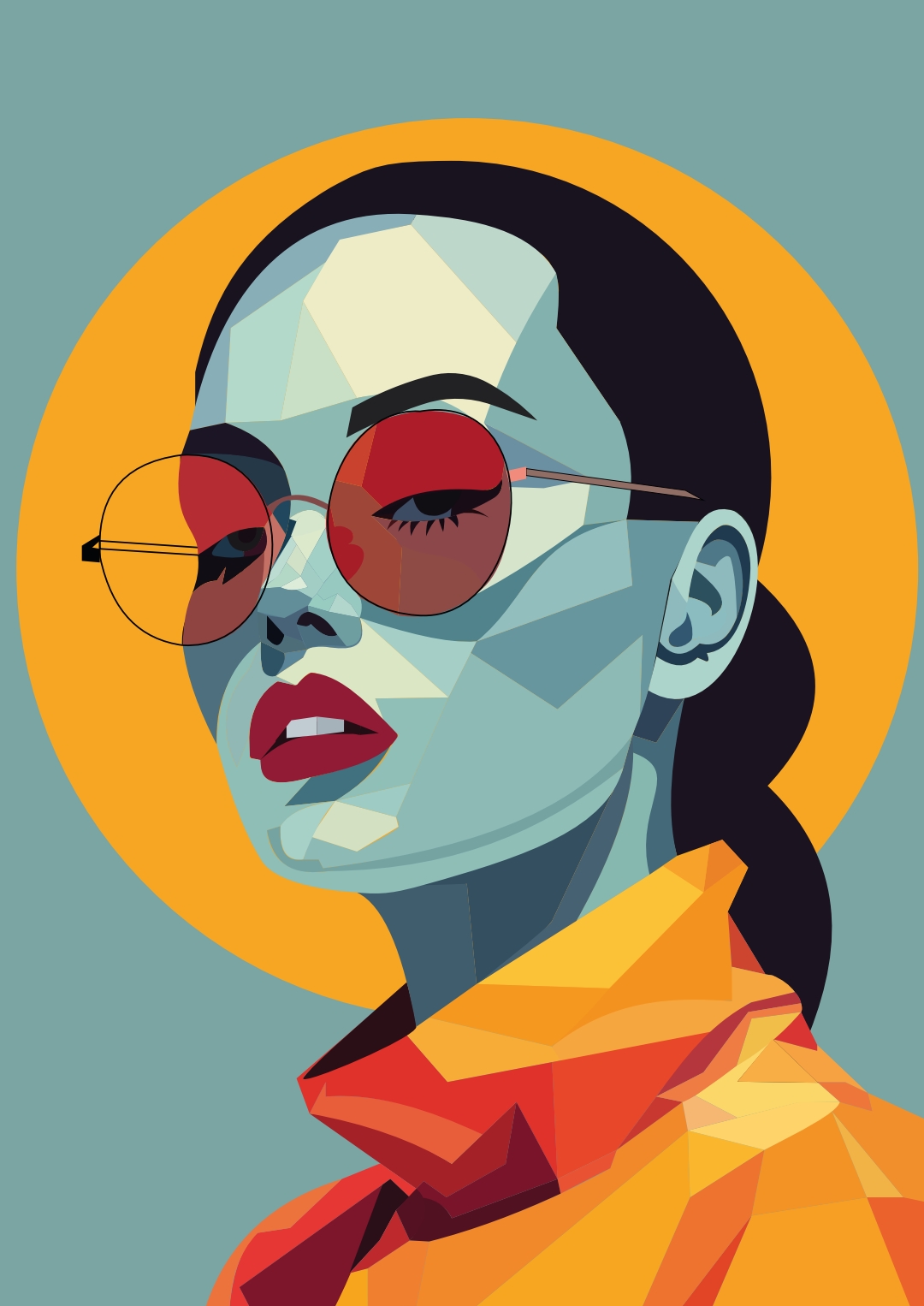 Портрет в технике low poly