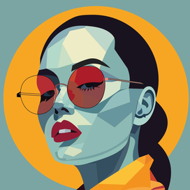 Портрет в технике low poly