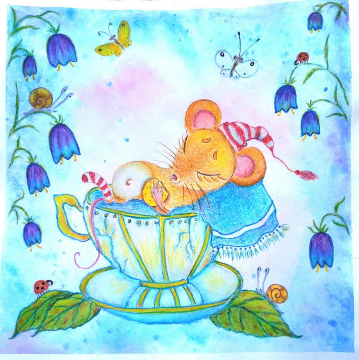 Наелся и спит