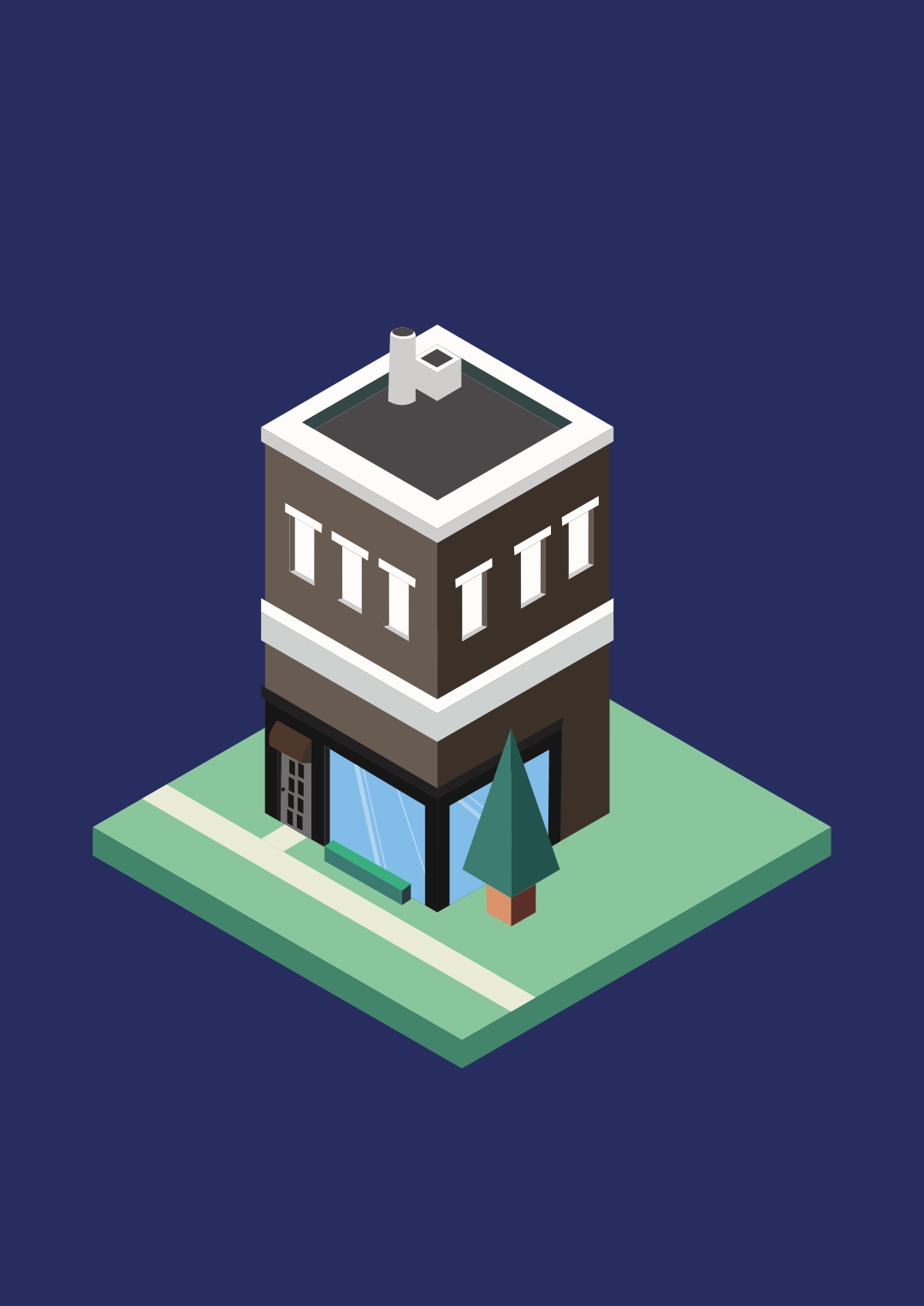 Жилой дом в изометрии