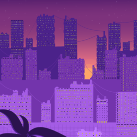 Закат в большом мегаполисе 🌆