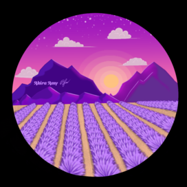 Векторная графика лавандового поля 🌸