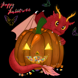 The dragon guards candy instead of gold🐲🍬