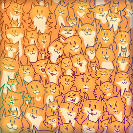 Фон с сиба-ину