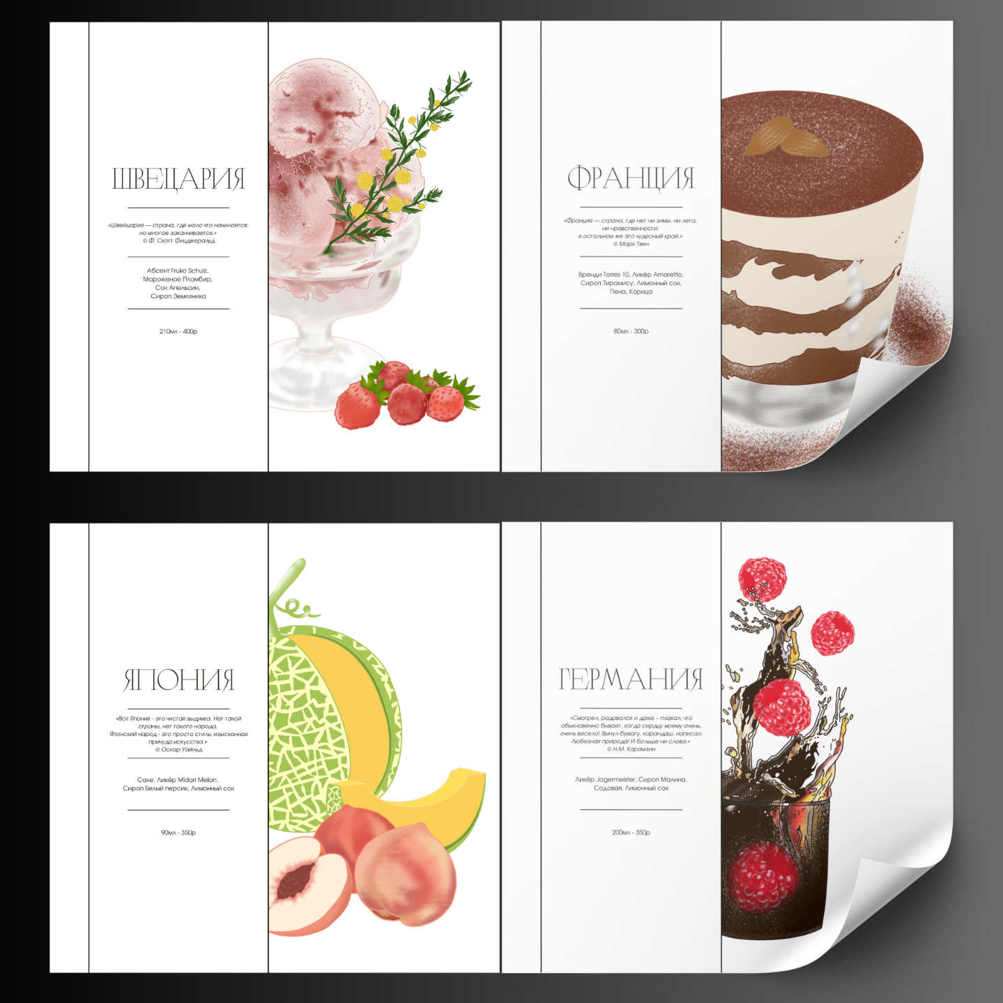 Иллюстрация меню бара