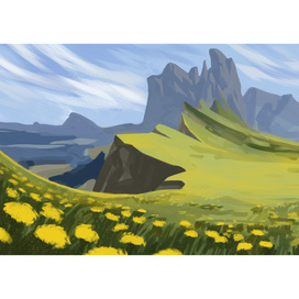 Фон с одуванчиками 