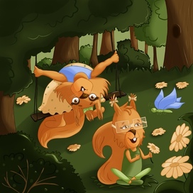 Белки на каникулах. 