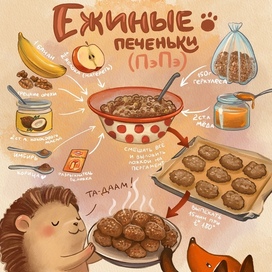 Рецепт ежиных печенек
