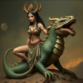 Богиня Исида - Иштар Вавилона. Иллюстрация