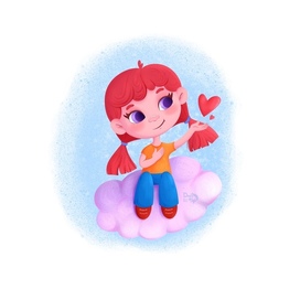 девочка на облаке