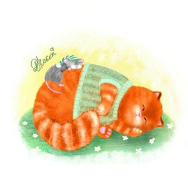 Котик и мышонок