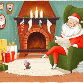 Иллюстрация "Рождественский гость"