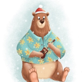 Серия иллюстраций "Рождественский гость"