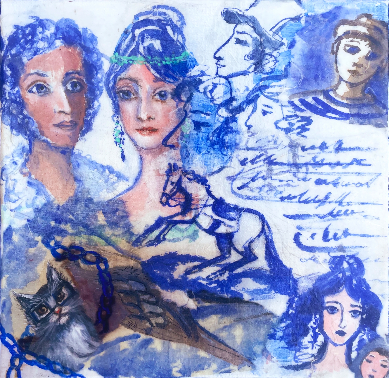 Картина декупажная на тему А.С. Пушкина