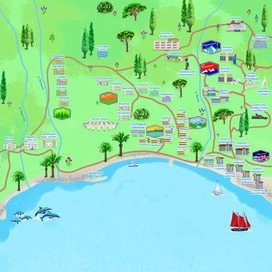 Карта лагерей Артек