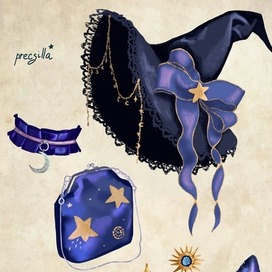 Магический набор предметов ведьмы