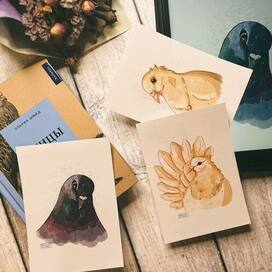 Открытки Голуби