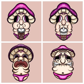 Гриб для ушедшего тренда "Drink iced coffee..Panic attack"