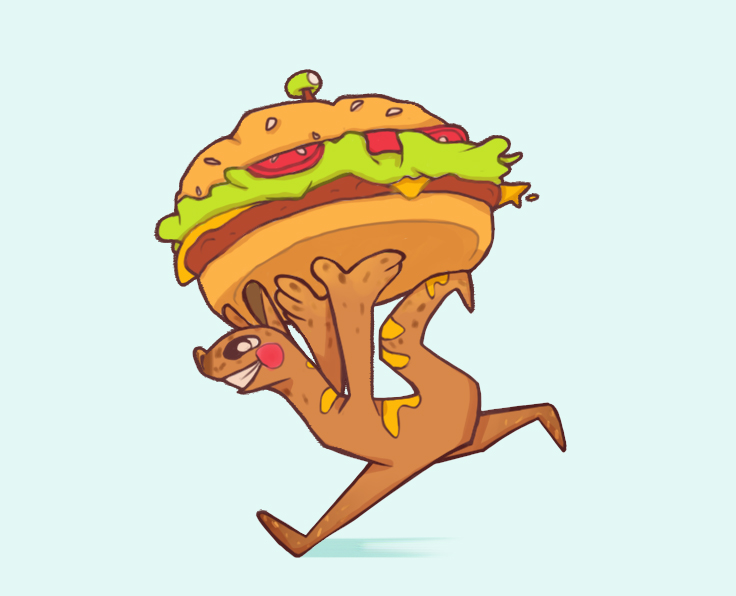 Концепт персонажа для доставки бургеров