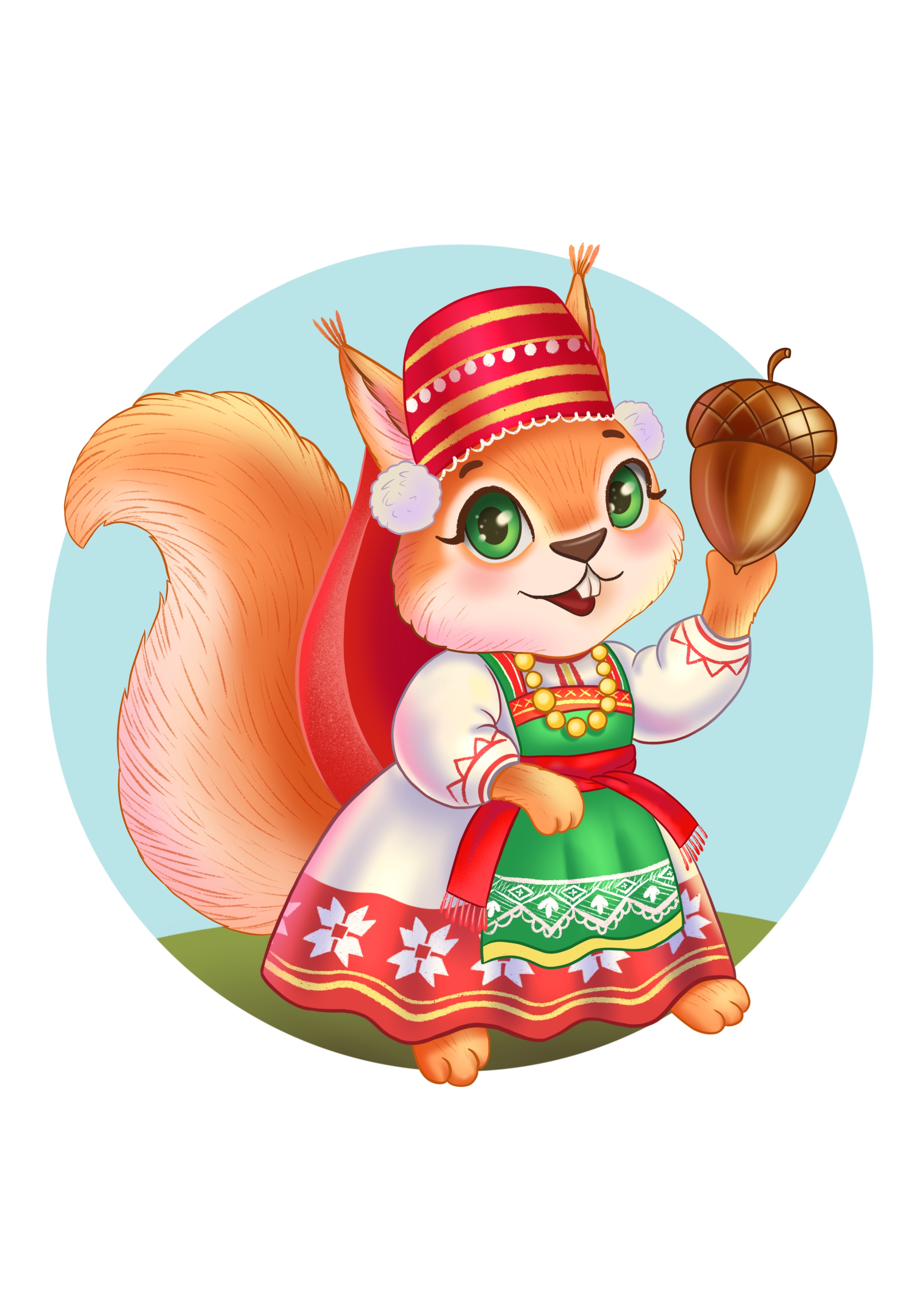 Белочка в мордовском костюме