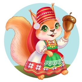 Белочка в мордовском костюме