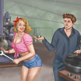 Календарь Пин Ап для компании Технология-СТ