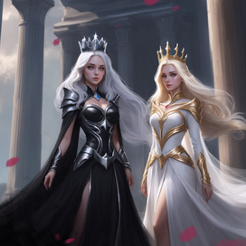 Book illustration. Guardians of Darkness and Light