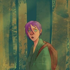 девушка в лесу