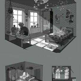 Разработка комнаты героини анимационного фильма