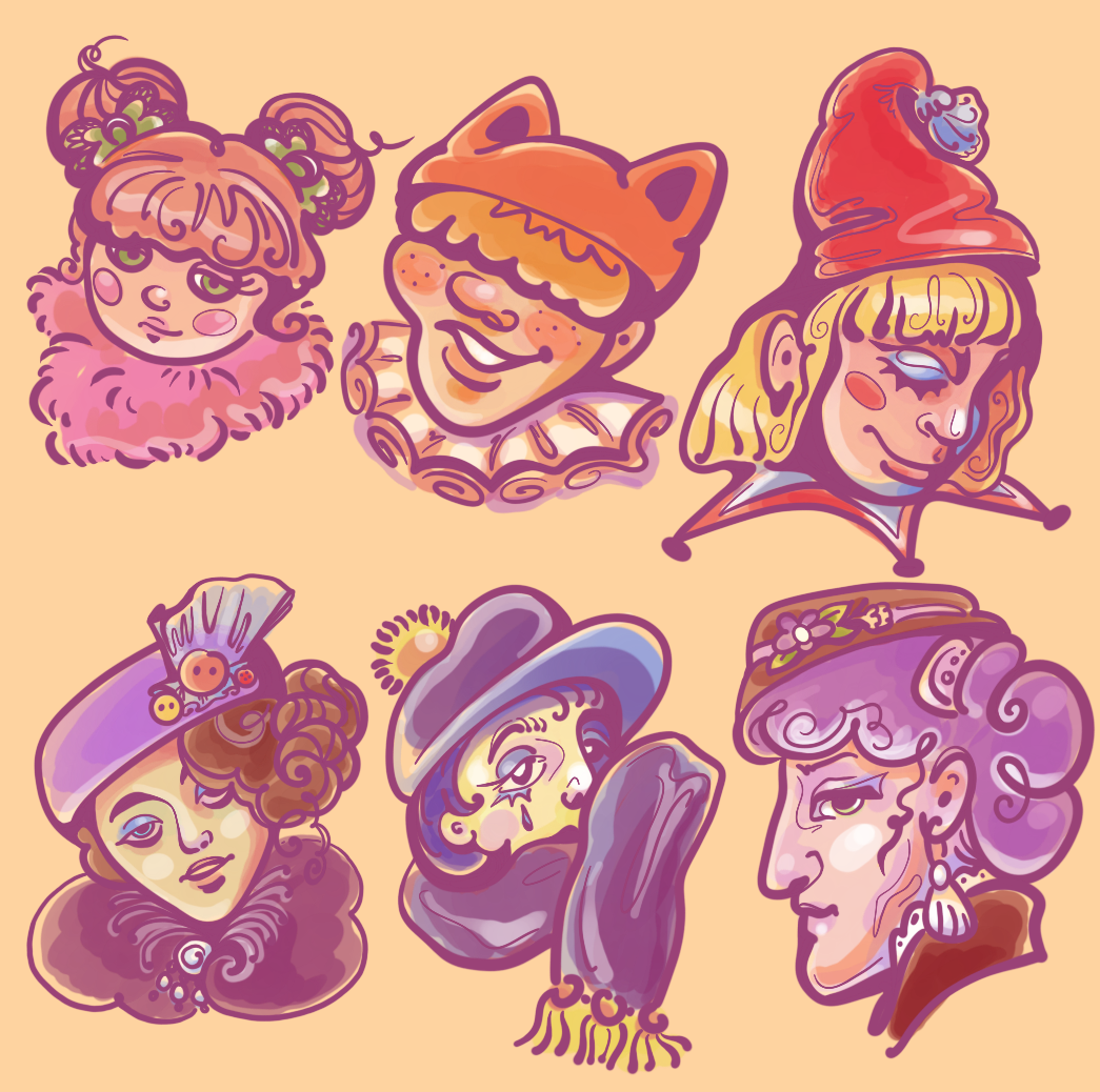 Персонажи в маскарадных образах