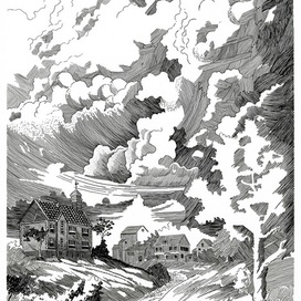 Иллюстрация с пейзажем