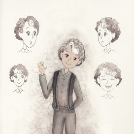 Пробный рисунок к сказочной повести Анны Ермолаевой «Райфолли — человечки из печной трубы». Организатор конкурса Детское издательство «40 Книг».