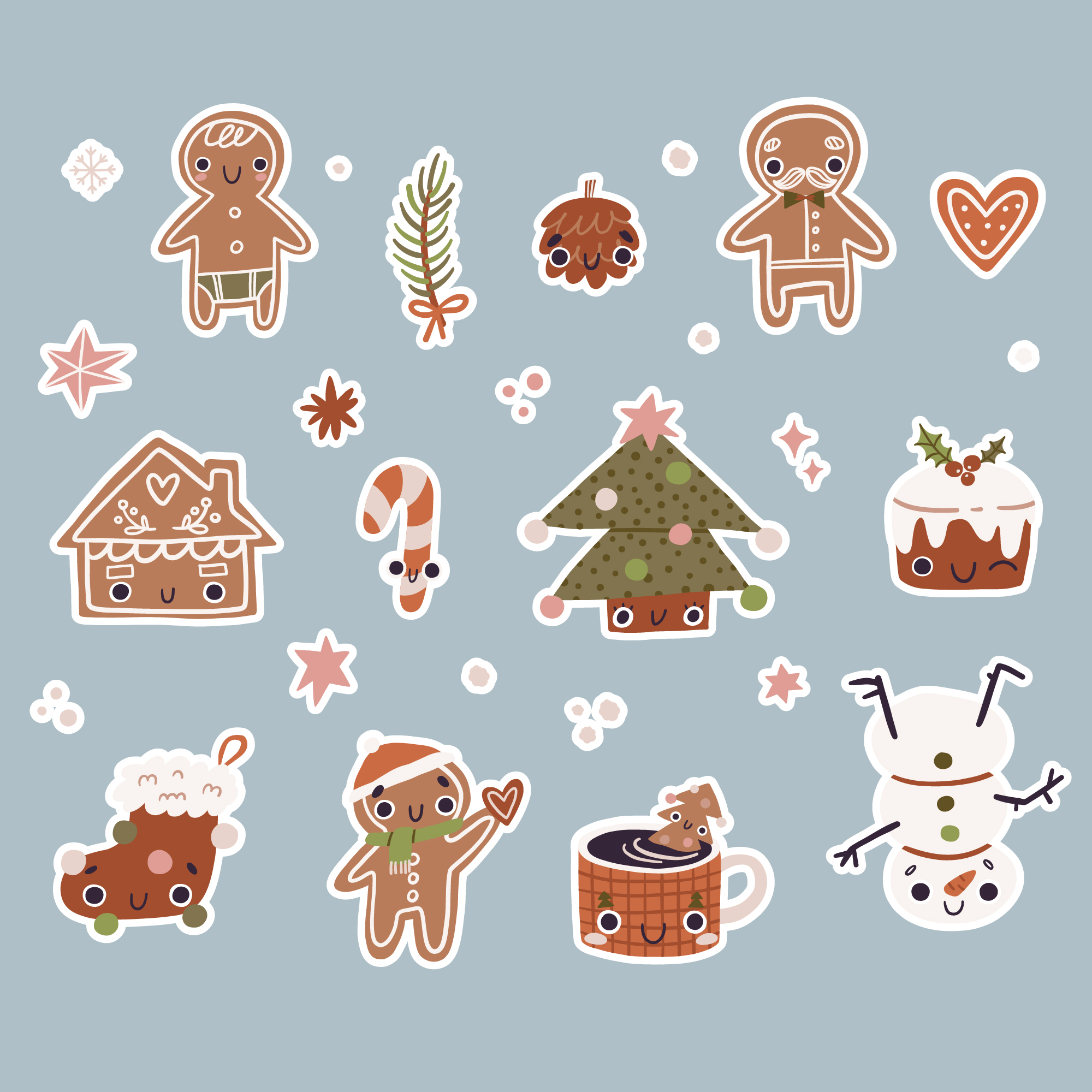 Рождественские стикеры