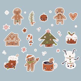 Рождественские стикеры