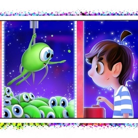 Иллюстрация из серии "Мальчик и лягушонок".