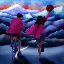 Принт на конкурс от Ozon и TBOE, тема "Лето"