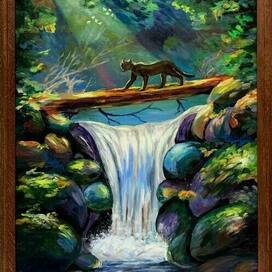 Водопад  в джунглях 