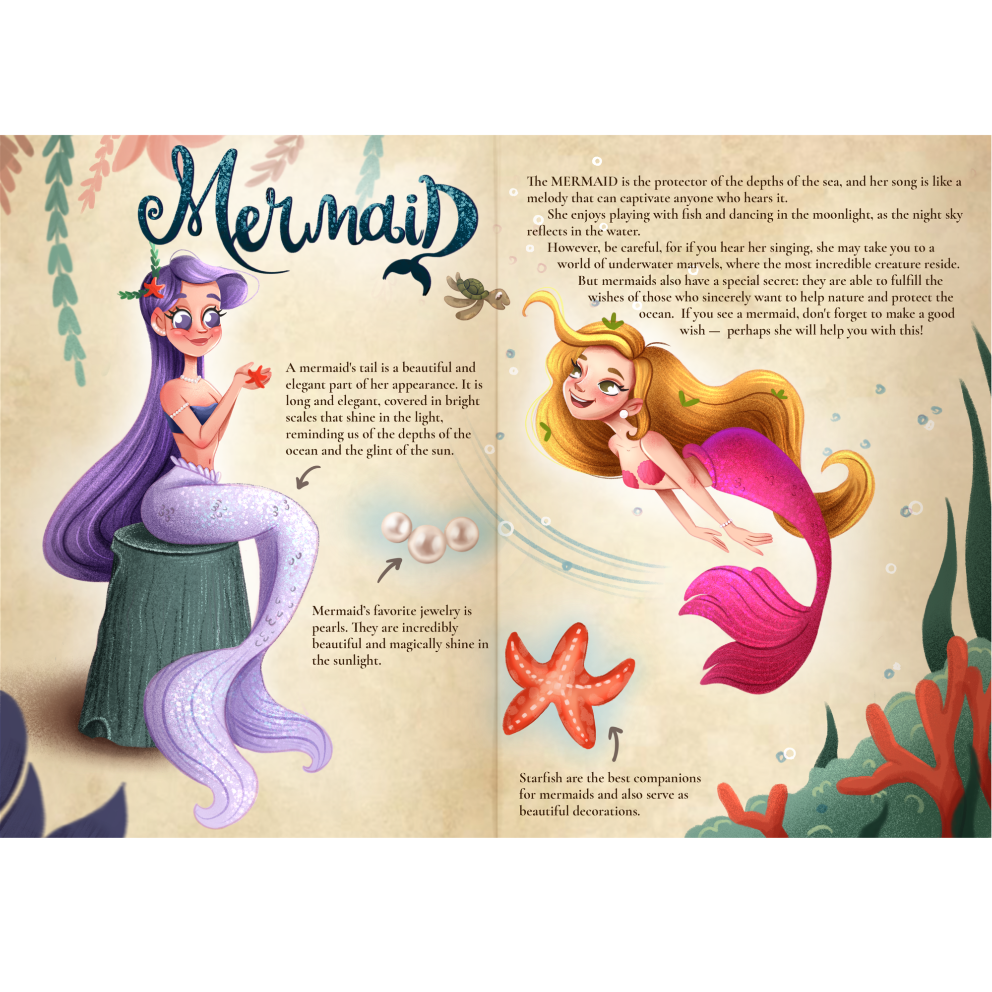 Разворот для книги "Энциклопедия мифических существ"