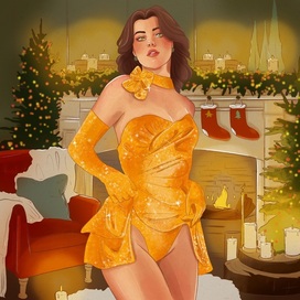 Зимний вечер у камина