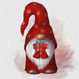 Новогоднее настроение: гном с подарком