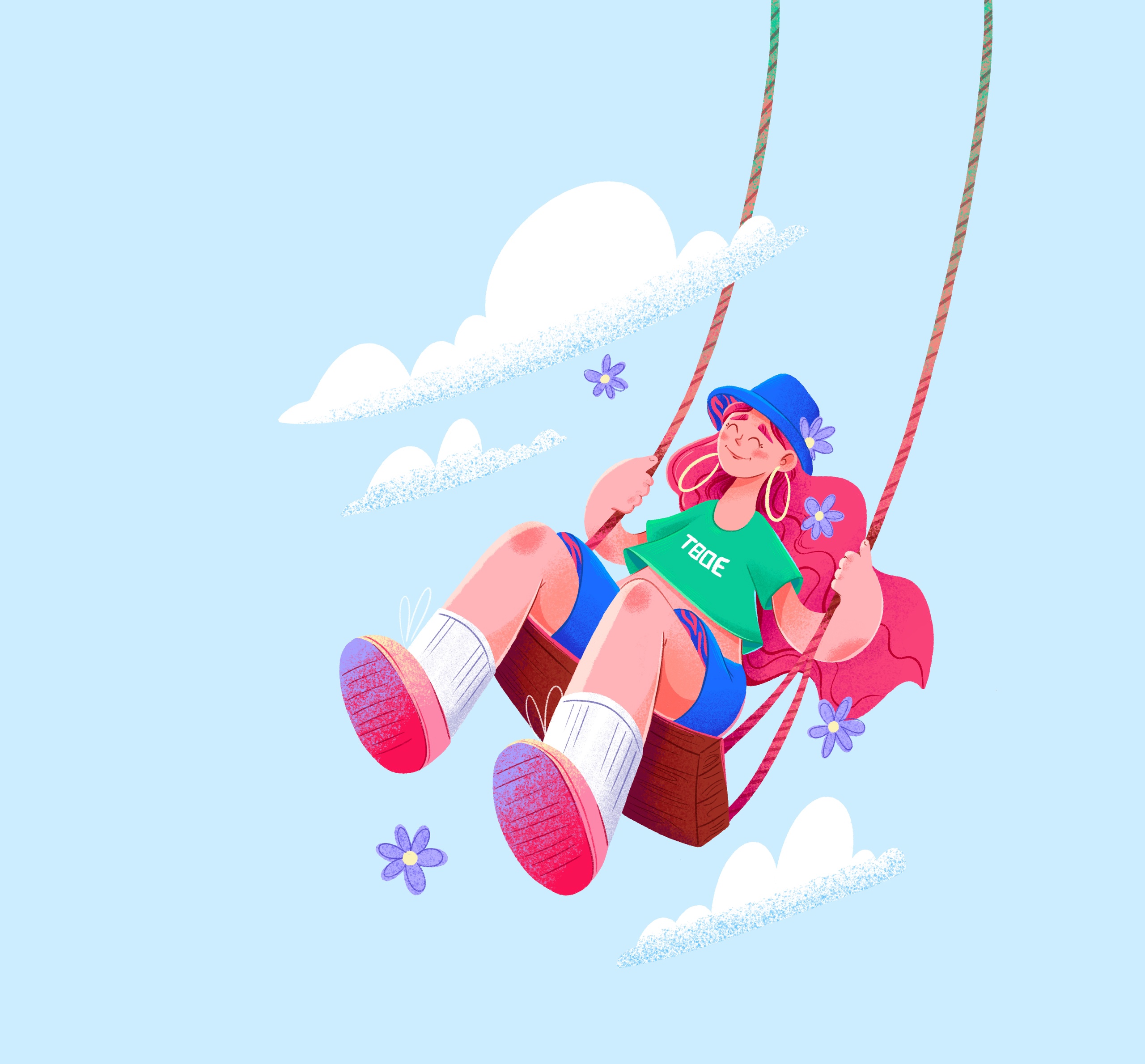 Принт на тему лета для конкурсе от OZON и ТВОЕ