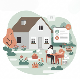 Иллюстрация, работа в саду