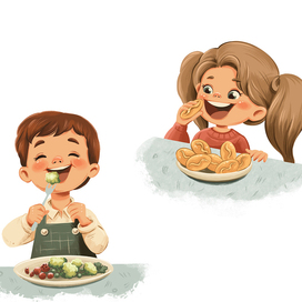 Дети за столом