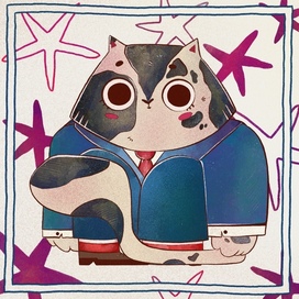 Да, кот в костюме, потому что ему в офис рано в ставать 