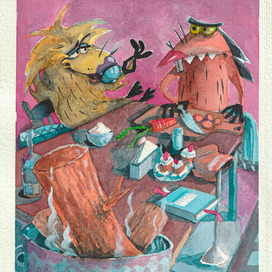 Сидим с бобром за столом│Крутые бобры