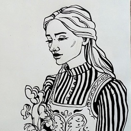 Зарисовка тушью