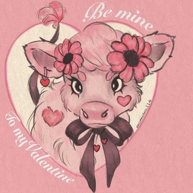 Valentine cow