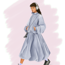 Девушка в наушниках