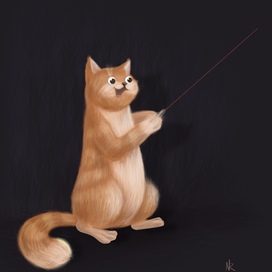 Кот Барсик и лазерная указка 