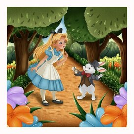 Детская иллюстрация. Алиса 